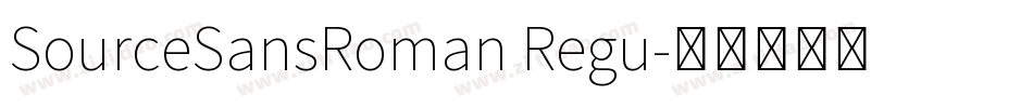 SourceSansRoman Regu字体转换